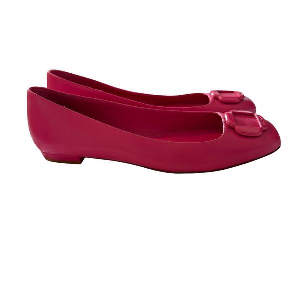 Larroude Maria Flats Size 10 Pink Leather with Dust Bags - Picture 9 of 9